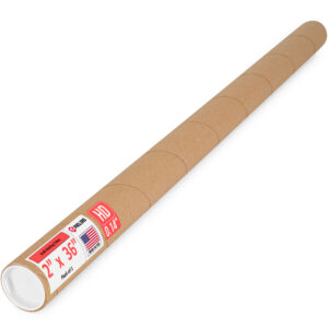 2" x 36" Made in USA Heavy Duty Reinforced Kraft Paper Mailing Tube, Pack of 1 (MT-236-HD)