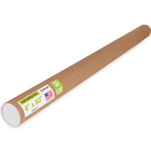 4" x 60" Made in USA Reinforced Kraft Paper Mailing Tube, Pack of 1 (MT-460)
