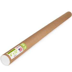 4" x 72" Made in USA Reinforced Kraft Paper Mailing Tube, Pack of 1 (MT-472)