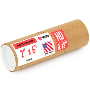 2" x 6" Made in USA Heavy Duty Reinforced Kraft Paper Mailing Tube, Pack of 1 (MT-26-HD)