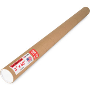 4" x 60" Made in USA Heavy Duty Reinforced Kraft Paper Mailing Tube, Pack of 1 (MT-460-HD)