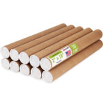 2" x 18" Made in USA Reinforced Kraft Paper Mailing Tubes, Pack of 10 (MT-218-10)