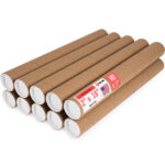 2" x 18" Made in USA Heavy Duty Reinforced Kraft Paper Mailing Tubes, Pack of 10 (MT-218-HD-10)