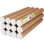 2" x 20" Made in USA Reinforced Kraft Paper Mailing Tubes, Pack of 12 (MT-220-12)