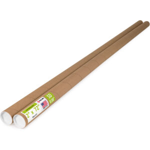 2" x 72" Made in USA Reinforced Kraft Paper Mailing Tubes, Pack of 2 (MT-272-2)