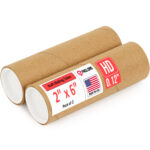 2" x 6" Made in USA Heavy Duty Reinforced Kraft Paper Mailing Tubes, Pack of 2 (MT-26-HD-2)