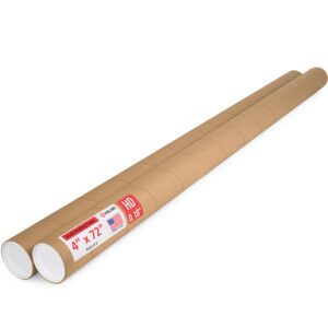 4" x 72" Made in USA Heavy Duty Reinforced Kraft Paper Mailing Tubes, Pack of 2 (MT-472-HD-2)