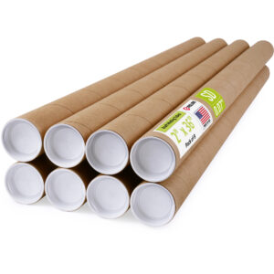 2" x 36" Made in USA Reinforced Kraft Paper Mailing Tubes, Pack of 8 (MT-236-8)