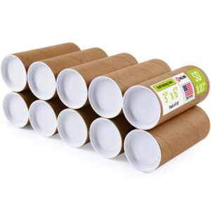 3" x 6" Made in USA Reinforced Kraft Paper Mailing Tubes, Pack of 10 (MT-36-10)