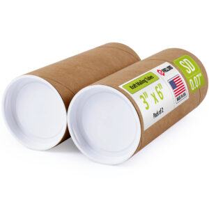 3" x 6" Made in USA Reinforced Kraft Paper Mailing Tubes, Pack of 2 (MT-36-2)