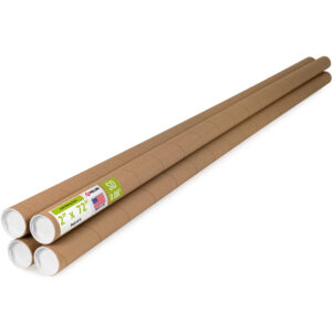 2" x 72" Made in USA Reinforced Kraft Paper Mailing Tubes, Pack of 4 (MT-272-4)