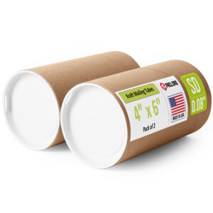4" x 6" Made in USA Reinforced Kraft Paper Mailing Tubes, Pack of 2 (MT-46-2)