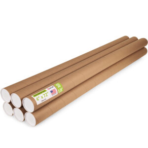 4" x 72" Made in USA Reinforced Kraft Paper Mailing Tubes, Pack of 6 (MT-472-6)