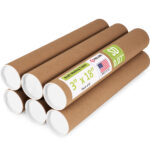 3" x 18" Made in USA Reinforced Kraft Paper Mailing Tubes, Pack of 6 (MT-318-6)