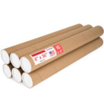4" x 36" Made in USA Heavy Duty Reinforced Kraft Paper Mailing Tubes, Pack of 6 (MT-436-HD-6)