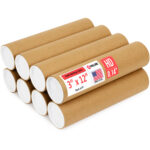 3" x 12" Made in USA Heavy Duty Reinforced Kraft Paper Mailing Tubes, Pack of 8 (MT-312-HD-8)