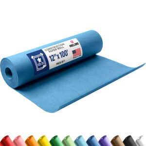 12" x 1200" USA Made Construction Paper Rolls, 45 lbs/66 GSM Thickness - Dark Blue (CP-1210-DB)