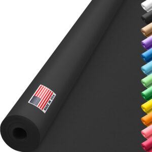 48" x 1200" USA Made Construction Paper Rolls, 45 lbs/66 GSM Thickness - Black (CP-4810-BK)