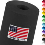 18" x 1200" USA Made Construction Paper Rolls, 45 lbs/66 GSM Thickness - Black (CP-1810-BK)