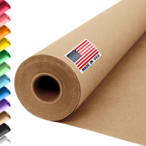 36" x 1200" USA Made Construction Paper Rolls, 45 lbs/66 GSM Thickness - Brown (CP-3610-NK)