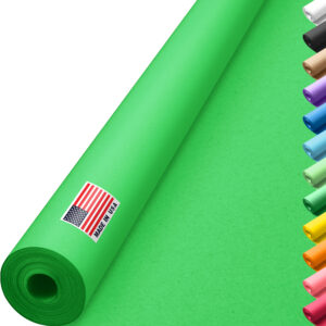 48" x 1200" USA Made Construction Paper Rolls, 45 lbs/66 GSM Thickness - Green (CP-4810-DG)