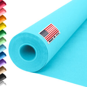 36" x 1200" USA Made Construction Paper Rolls, 45 lbs/66 GSM Thickness - Light Blue (CP-3610-LB)