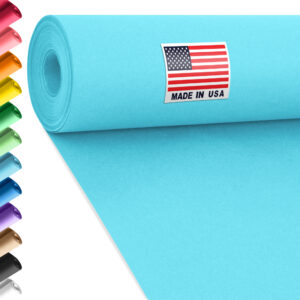 24" x 1200" USA Made Construction Paper Rolls, 45 lbs/66 GSM Thickness - Light Blue (CP-2410-LB)