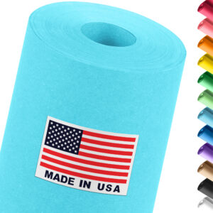 18" x 1200" USA Made Construction Paper Rolls, 45 lbs/66 GSM Thickness - Light Blue (CP-1810-LB)