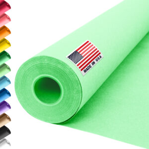 36" x 1200" USA Made Construction Paper Rolls, 45 lbs/66 GSM Thickness - Light Green (CP-3610-LG)