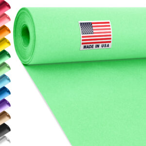24" x 1200" USA Made Construction Paper Rolls, 45 lbs/66 GSM Thickness - Light Green (CP-2410-LG)