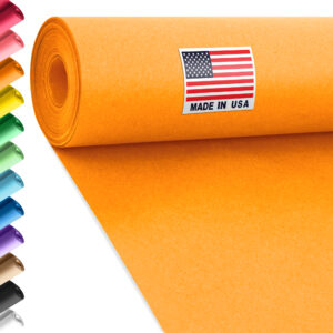24" x 1200" USA Made Construction Paper Rolls, 45 lbs/66 GSM Thickness - Orange (CP-2410-OR)