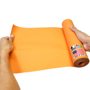 9" x 1200" USA Made Kraft Paper Roll, 45 lbs Thickness - Orange (KP-910-OR)