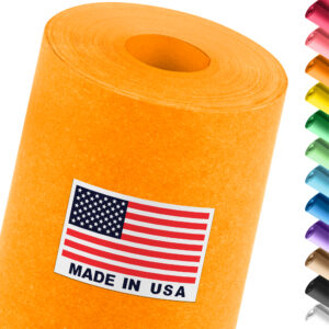 18" x 1200" USA Made Construction Paper Rolls, 45 lbs/66 GSM Thickness - Orange (CP-1810-OR)
