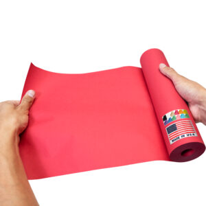 9" x 1200" USA Made Kraft Paper Roll, 45 lbs Thickness - Red (KP-910-RE)