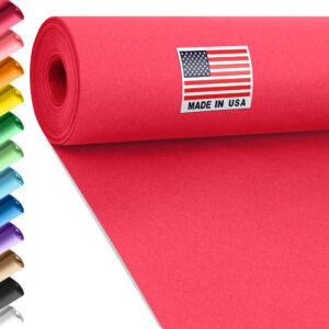 24" x 1200" USA Made Construction Paper Rolls, 45 lbs/66 GSM Thickness - Red (CP-2410-RE)