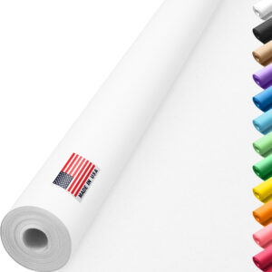 48" x 1200" USA Made Construction Paper Rolls, 45 lbs/66 GSM Thickness - White (CP-4810-WH)