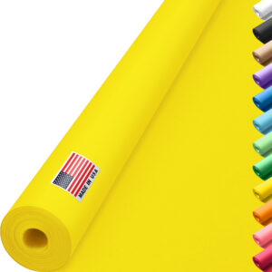 48" x 1200" USA Made Construction Paper Rolls, 45 lbs/66 GSM Thickness - Yellow (CP-4810-YE)