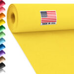 24" x 1200" USA Made Construction Paper Rolls, 45 lbs/66 GSM Thickness - Yellow (CP-2410-YE)
