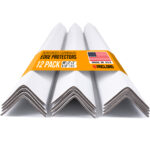 48" x 2" x 2" Reinforced Cardboard Edge Protectors, White, Pack of 12, 0.12" Thick Medium-Duty (EP-48120-12)