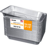 Aluminum Foil Pans - Full-Size 21" x 13", Pack of 50 (AL-5130-50, B0FM2NV55X)