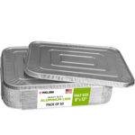 Aluminum Lids for 9" x 13" Half Size Steam Table Pans, Pack of 50 (AL-5001-50, B0FM23YJXY)