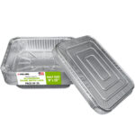 Aluminum Pans With Lids - 9" x 13" Half Size Foil Pans with Lids, Pack of 25 Pans and 25 Lids (AL-HALF-S25, B0FM2ST86L)