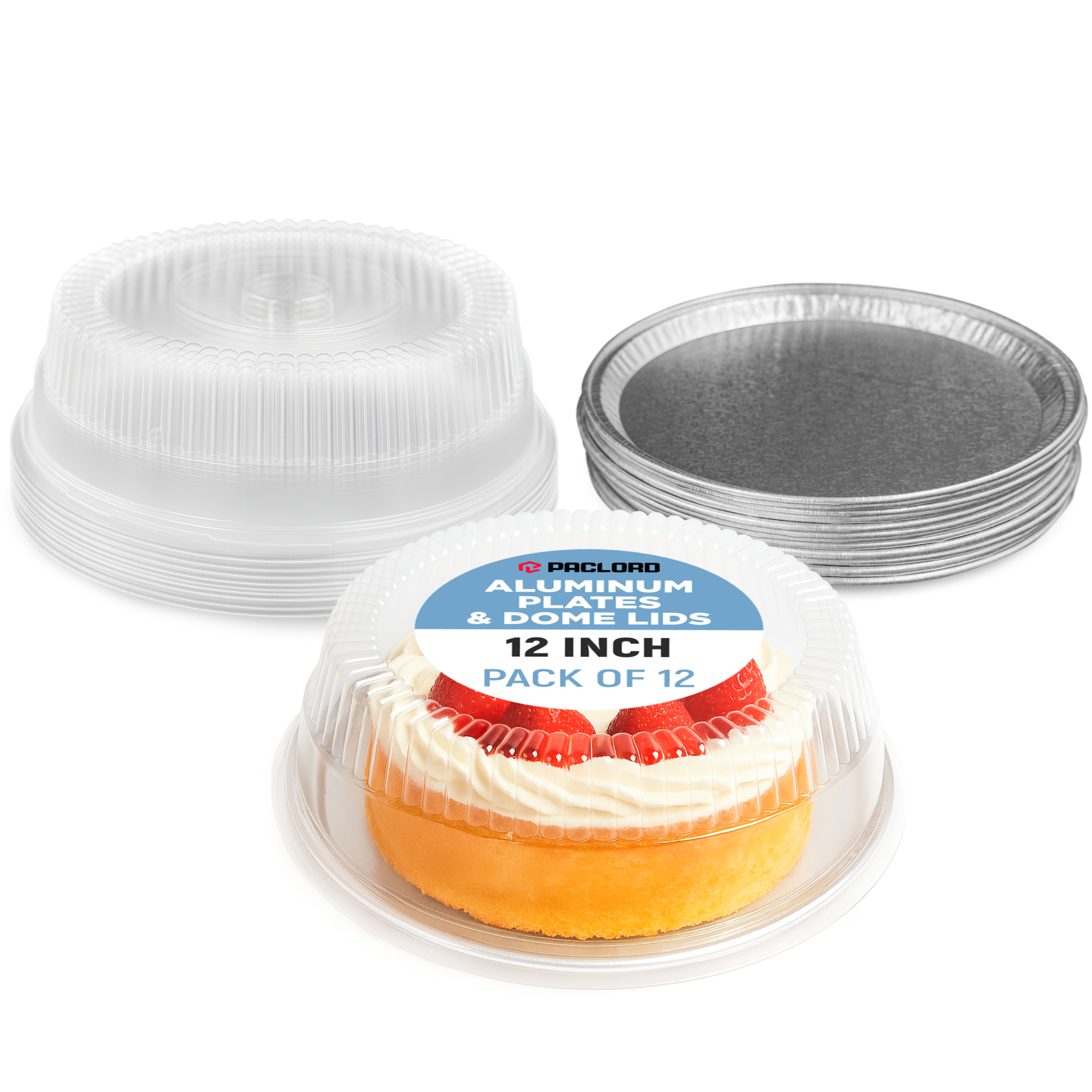12_ set of plate and dome lid Pack of 12