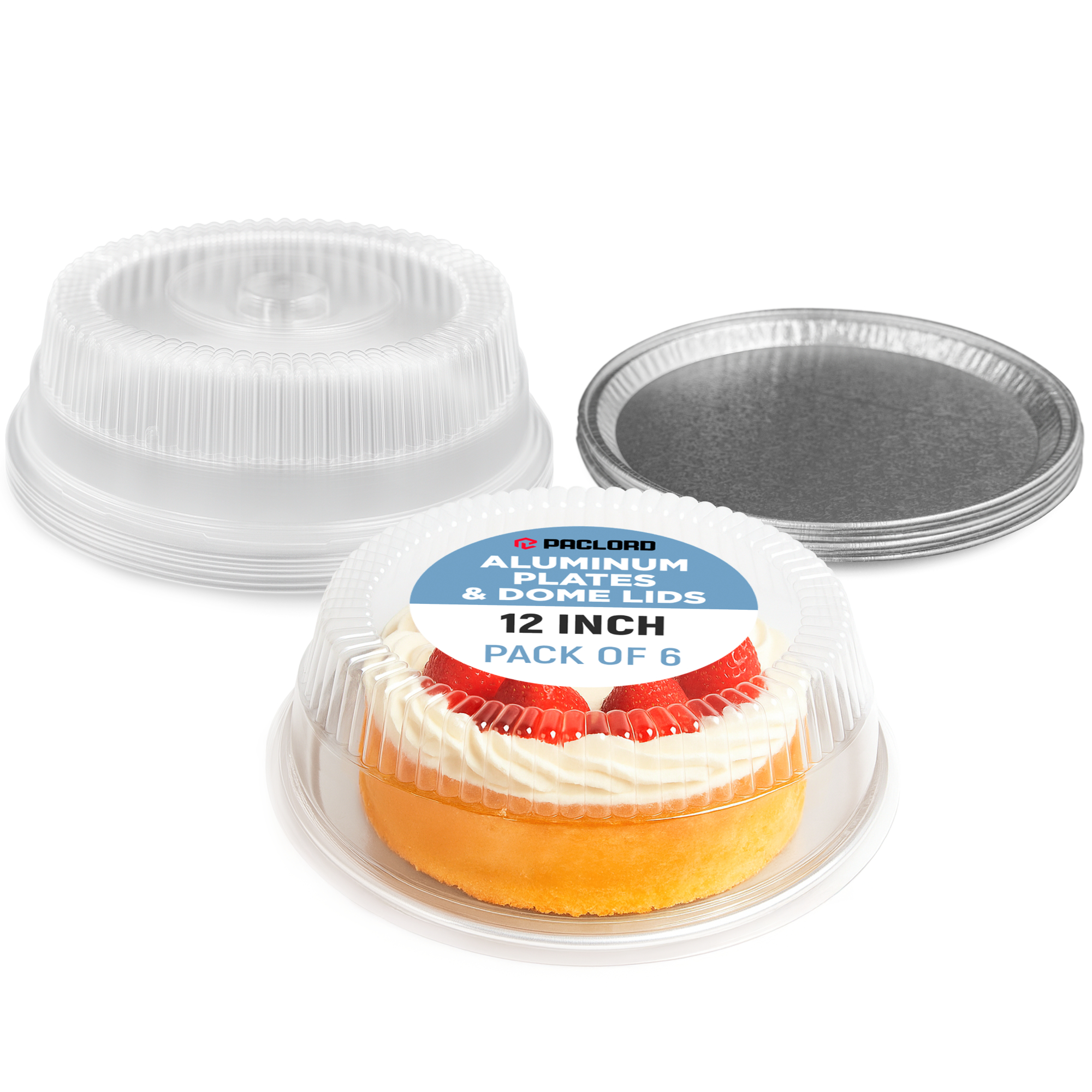 12_ set of plate and dome lid Pack of 6