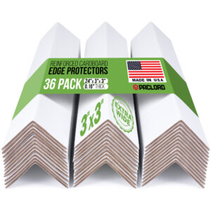 24" x 3" x 3" Reinforced Cardboard Edge Protectors, Pack of 36, 0.16" Standard-Duty Thickness (EP-33-24160-36)