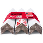 24" x 3" x 3" Reinforced Cardboard Edge Protectors, Pack of 24, 0.225" Heavy-Duty Thickness (EP-33-24200-24)