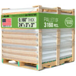 24" x 3" x 3" Reinforced Cardboard Edge Protectors, Pallet of 3160, 0.16" Standard-Duty Thickness (EP-33-24160-P)