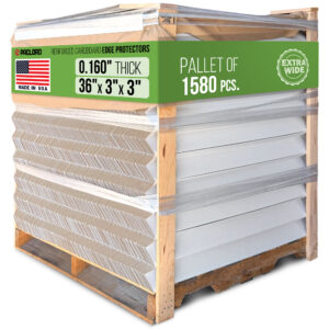 36" x 3" x 3" Reinforced Cardboard Edge Protectors, Pallet of 1580, 0.16" Standard-Duty Thickness (EP-33-36160-P)