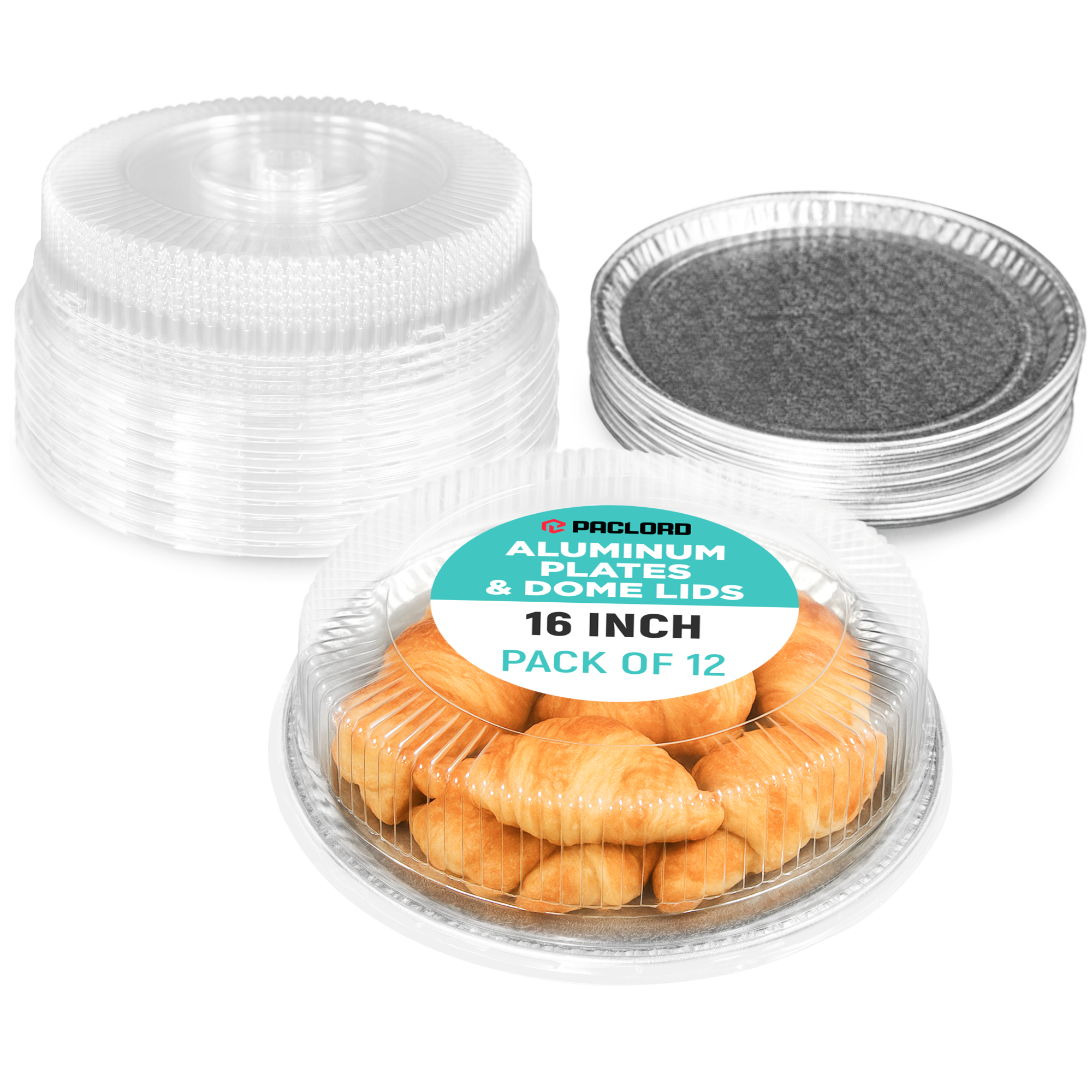 Dome lid for 16_ round plate pack of 12