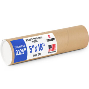 5" x 18" Reinforced Kraft Paper Mailing Tube, Pack of 1 Tube with 2 Caps (MT-518, B0GWTB8HQS)